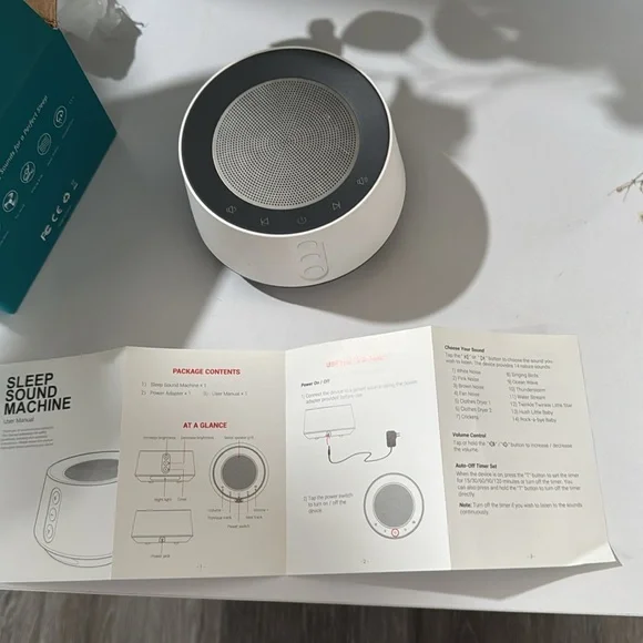 White Noise Sound Machine 14 Soothing Sounds 10 Levels Night Light Nursery - Picture 14 of 16